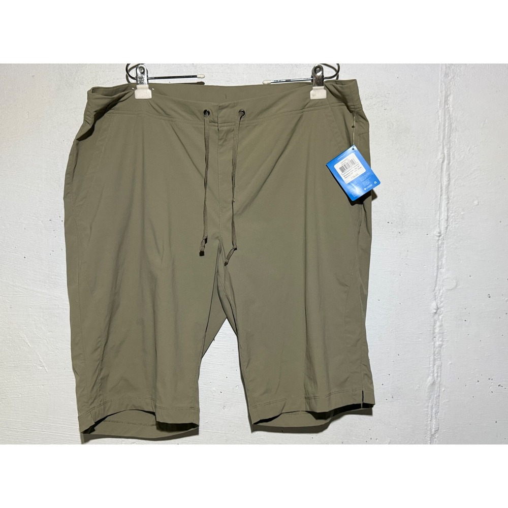 Columbia Womens Anytime Outdoor Long Short 22W Tusk Green Nylon Hiking Utility